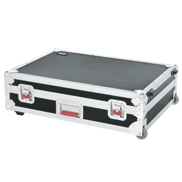 ATA WOOD FLIGHT CASE FOR MIXERS; 20" X 30" X 6"; W/ WHEELS